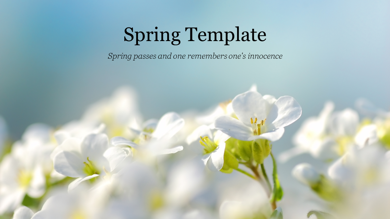 Attractive Spring Template For PowerPoint Presentation